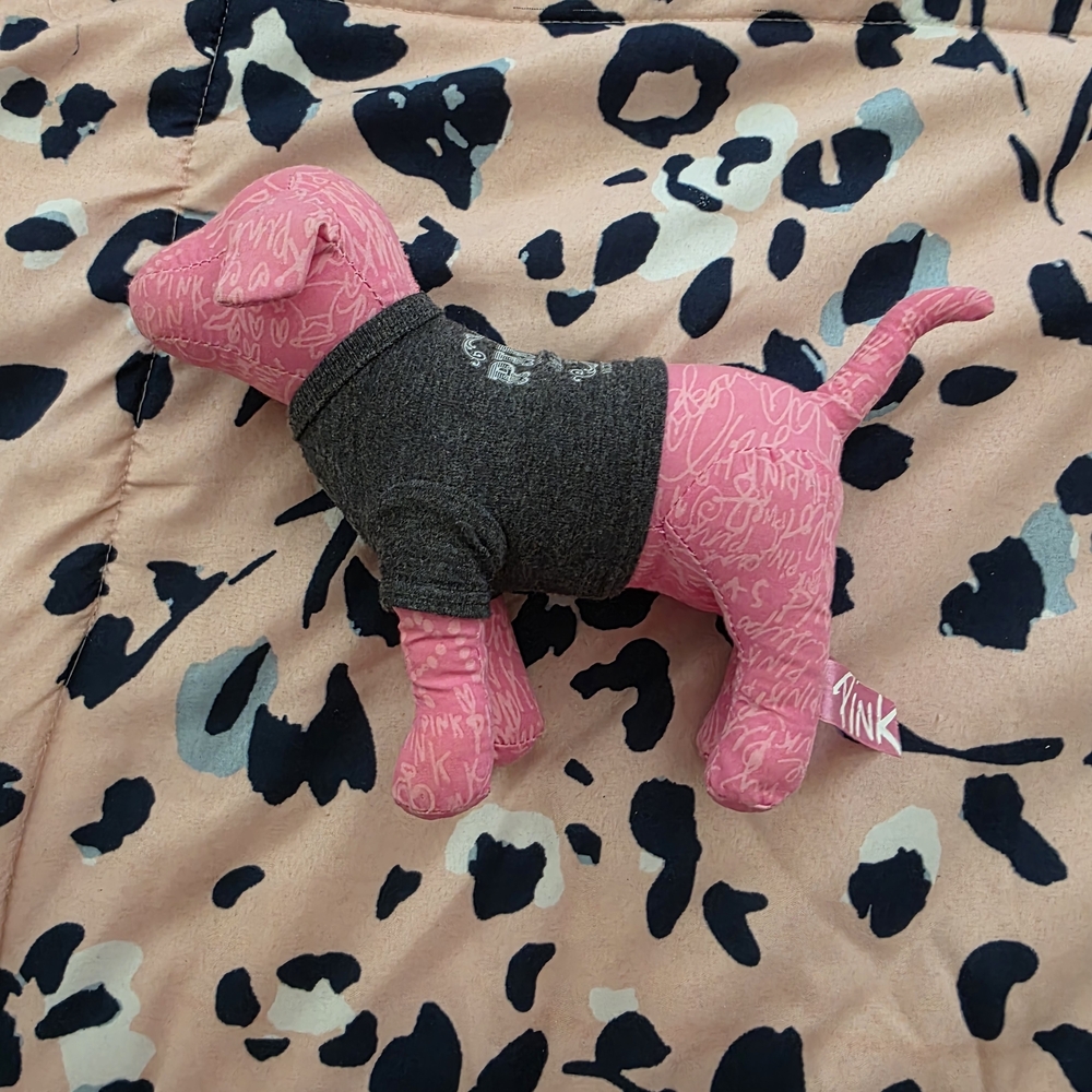 PINK Victoria's Secret Pink Dog with Gray Sweater